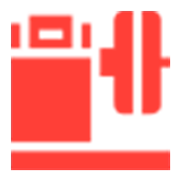 red icon showing a wheel alignment machine