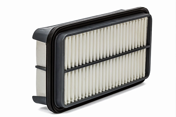Engine air filter on isolated background